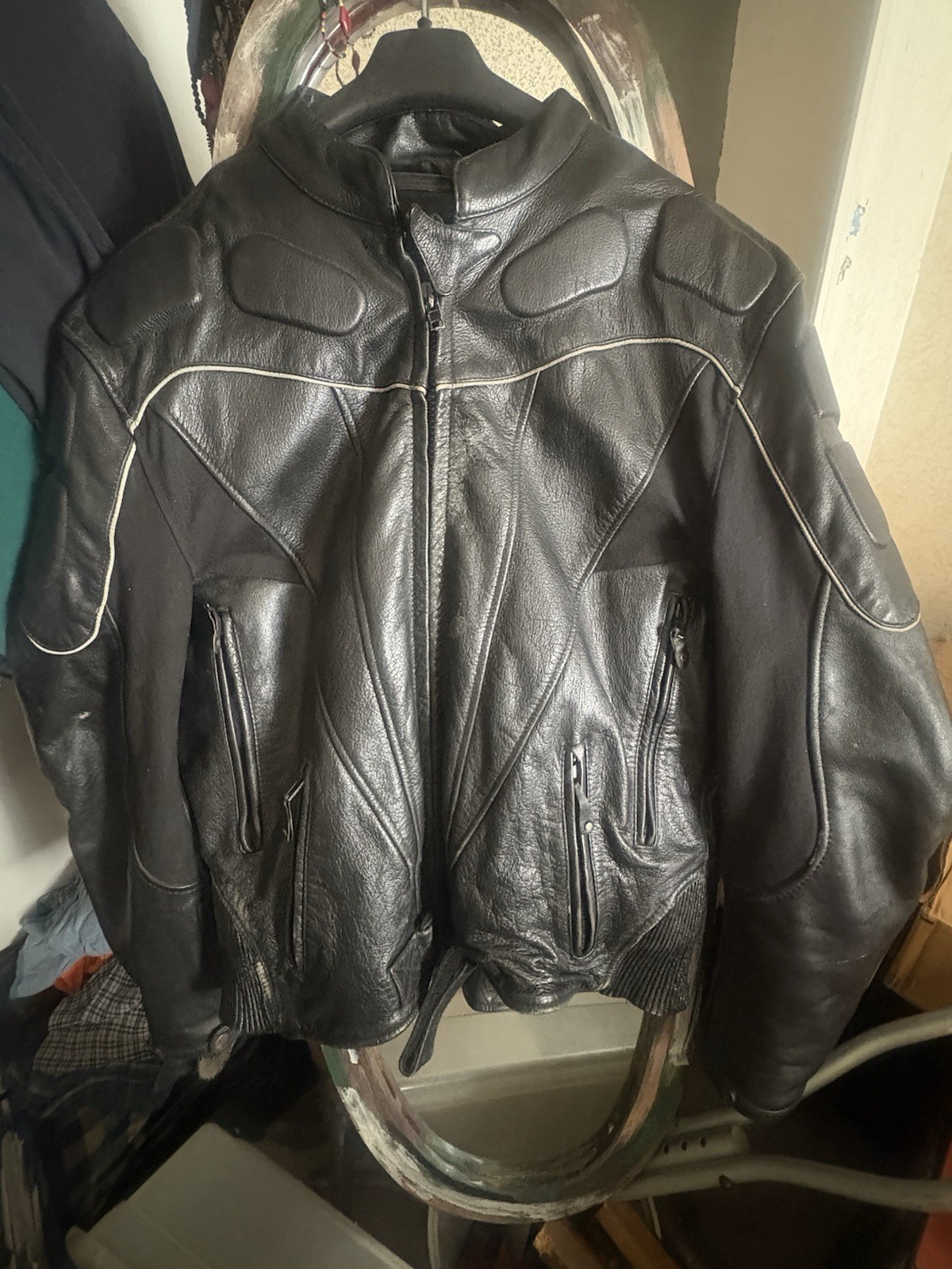 Black Leather Riding Jacket