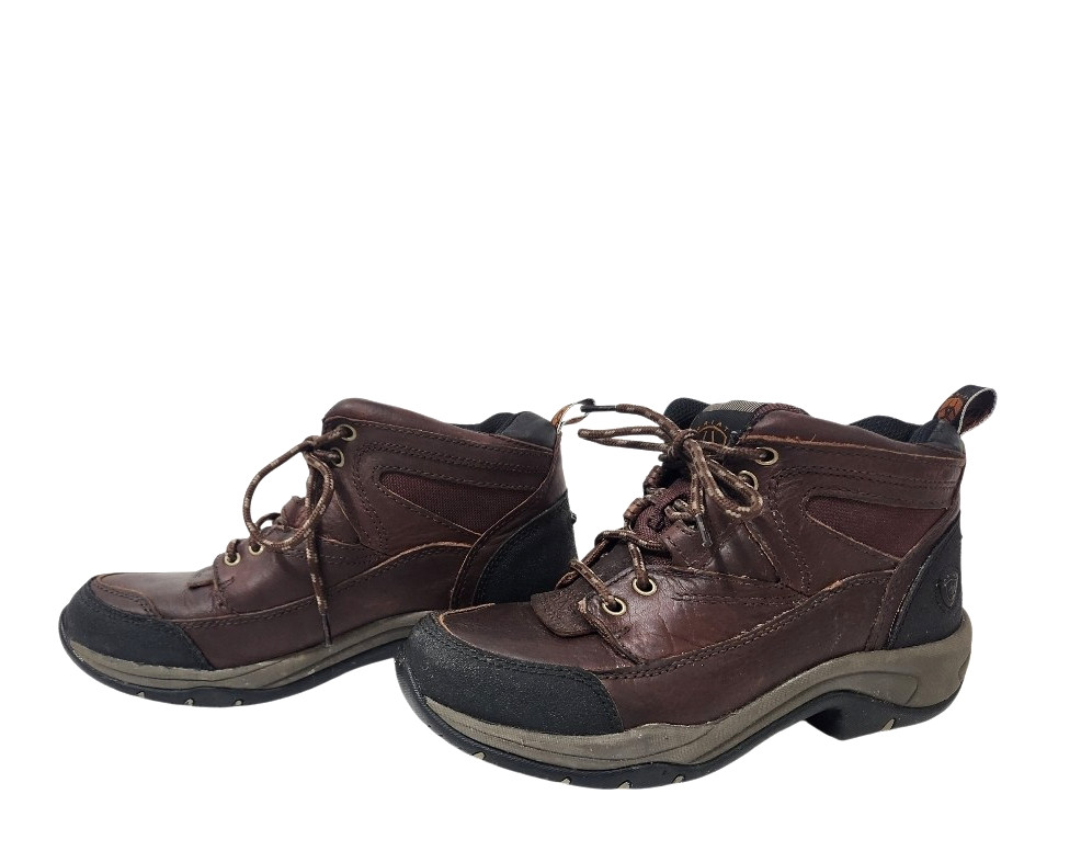 Ariat ATS Terrain Brown Leather Waterproof Ankle Boots Women’s size 8 B