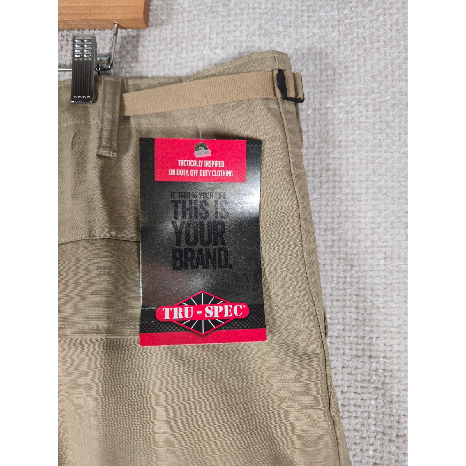 TRU-SPEC BDU Pants 2XL Regular Khaki Ripstop Tactical Cargo Military Mens NWT