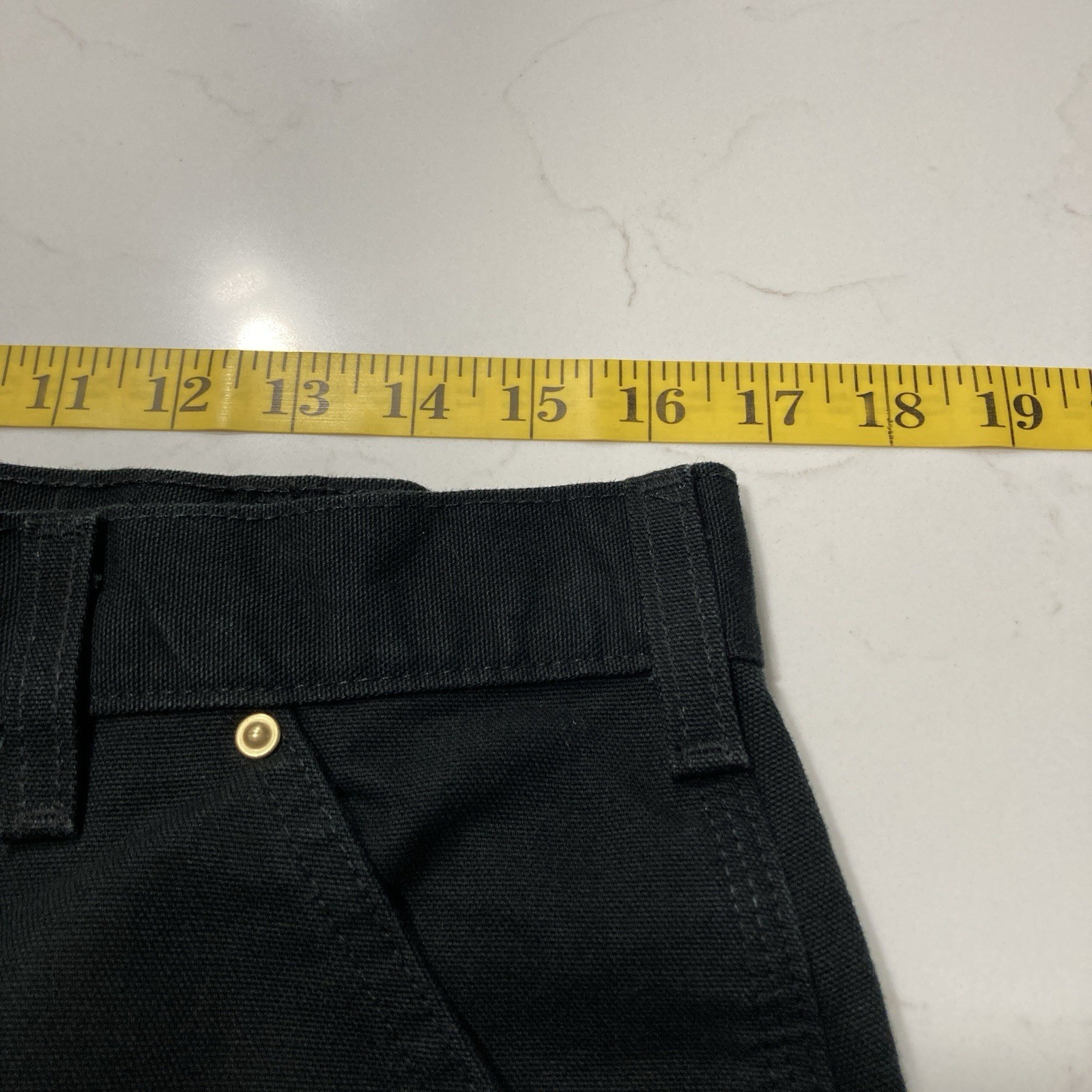 Carhartt B01 BLK Double Knee Work Pants Mens 33×34 Dungaree Fit