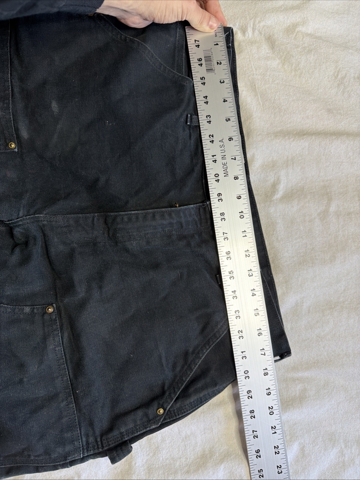 Carhartt Pants Mens 35X31 Black Carpenter Loose Double Knee Canvas USA B01 BLK