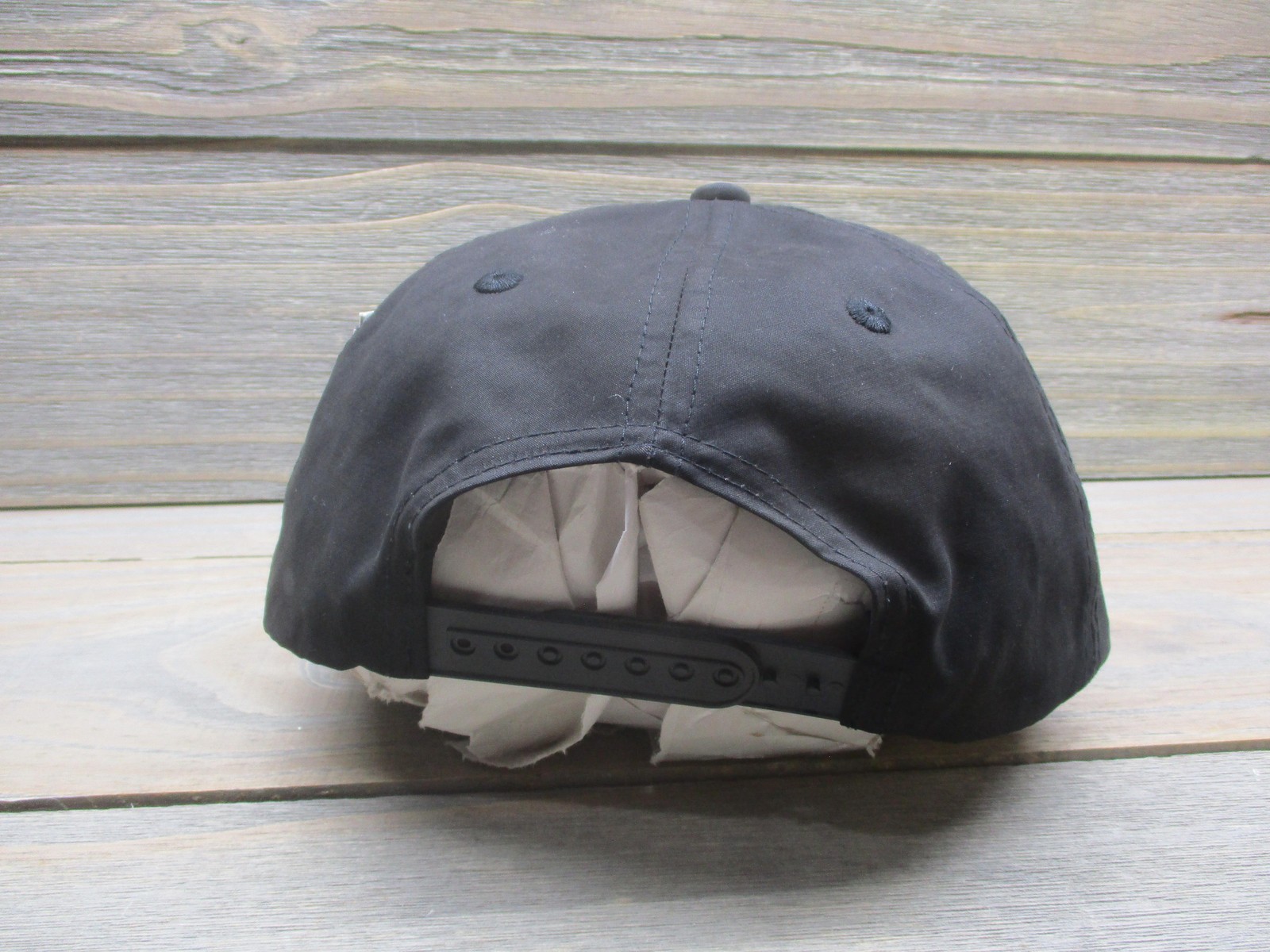 Decky Hat Cap Snap Back One Size Black Yellow Rope Water Repellent UPF 50+ Mens