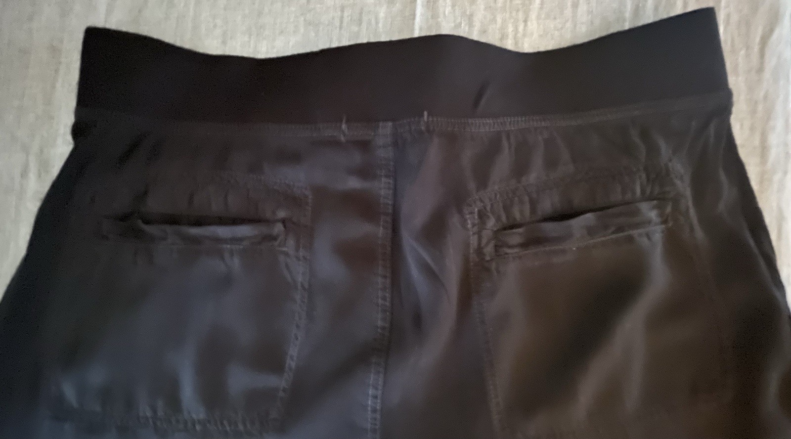 Wearables wide legged Hippie Style W/ Frayed Design On Legs & Hem. large so Soft