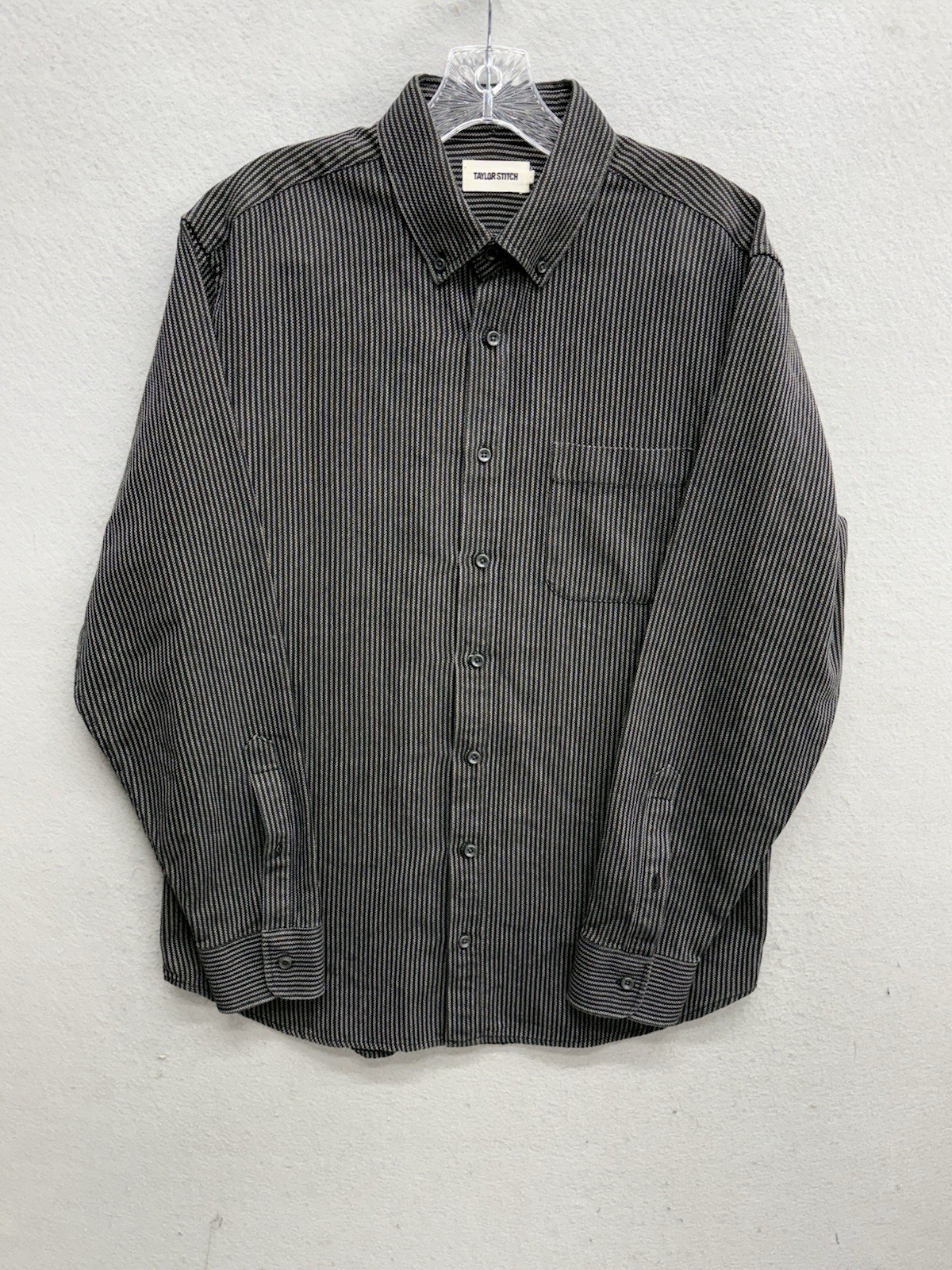 Taylor Stitch The Jack Shirt Mens 42 (L) Roped Black Indigo Cotton Button-Down