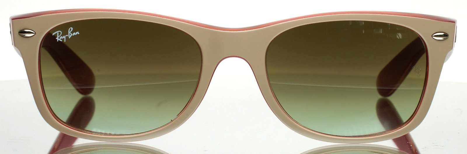 RAY BAN RB2132 New Wayfarer 6307/A6 Beige Mens Sunglasses 52-18-145 B:38
