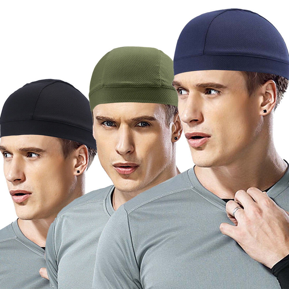Polyester Biker Skull Cap Motorcycle Head Wrap Du Doo Do Rag Hat Beanie