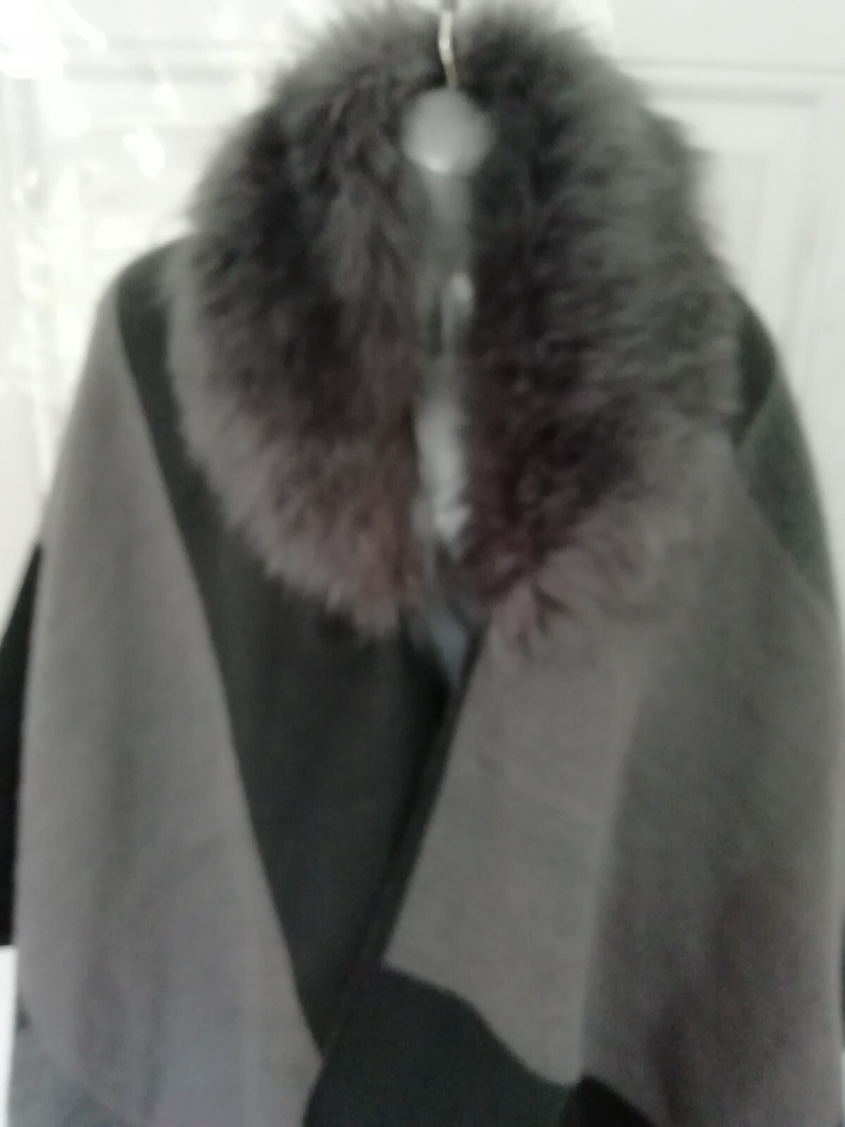 One Size Faux Fur Removable Trim Throw On Cape Jacket Cover Up Smart Lagenlook