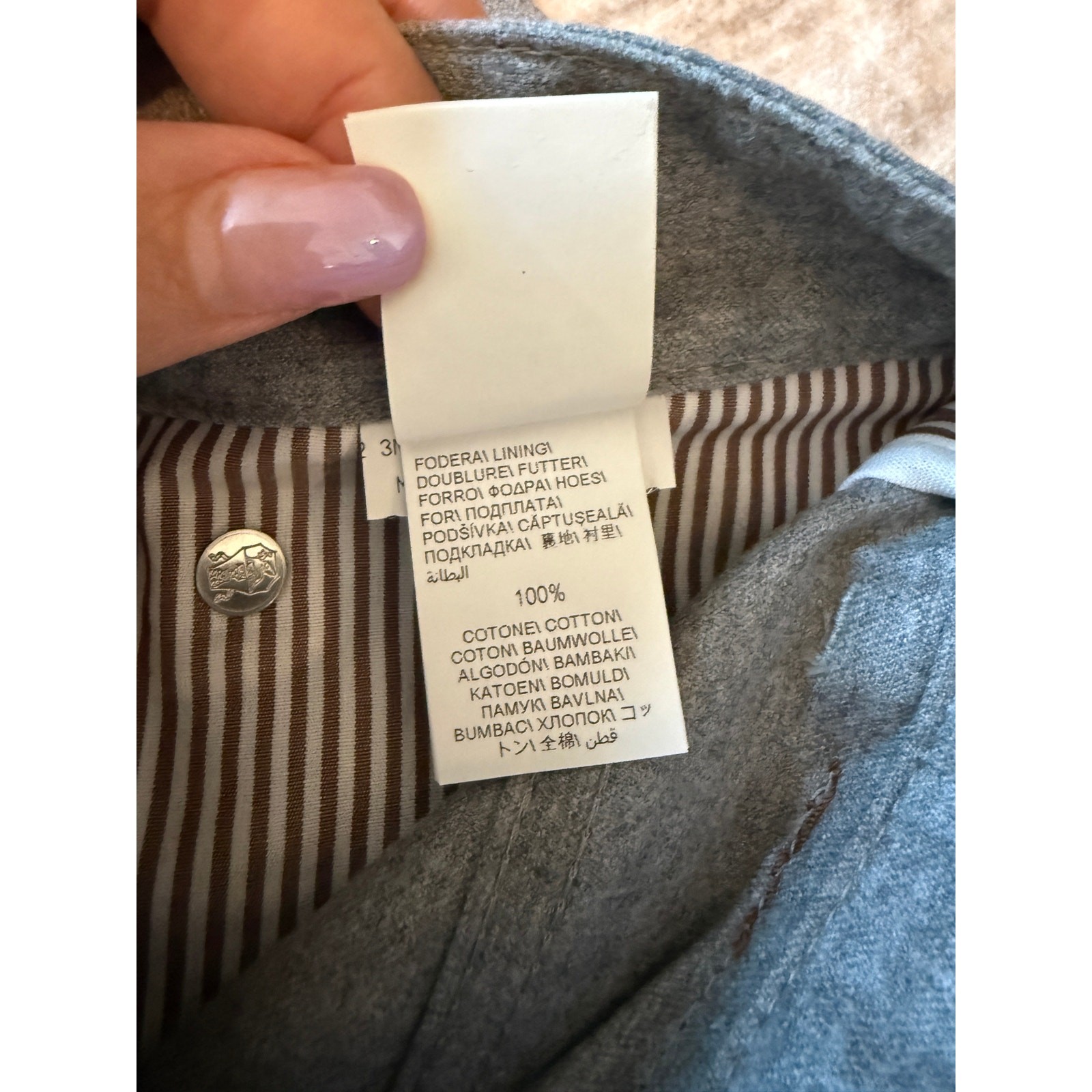 Brunello Cucinelli Gray 5-Pocket Wool Pants Men’s 56 IT US 40×33
