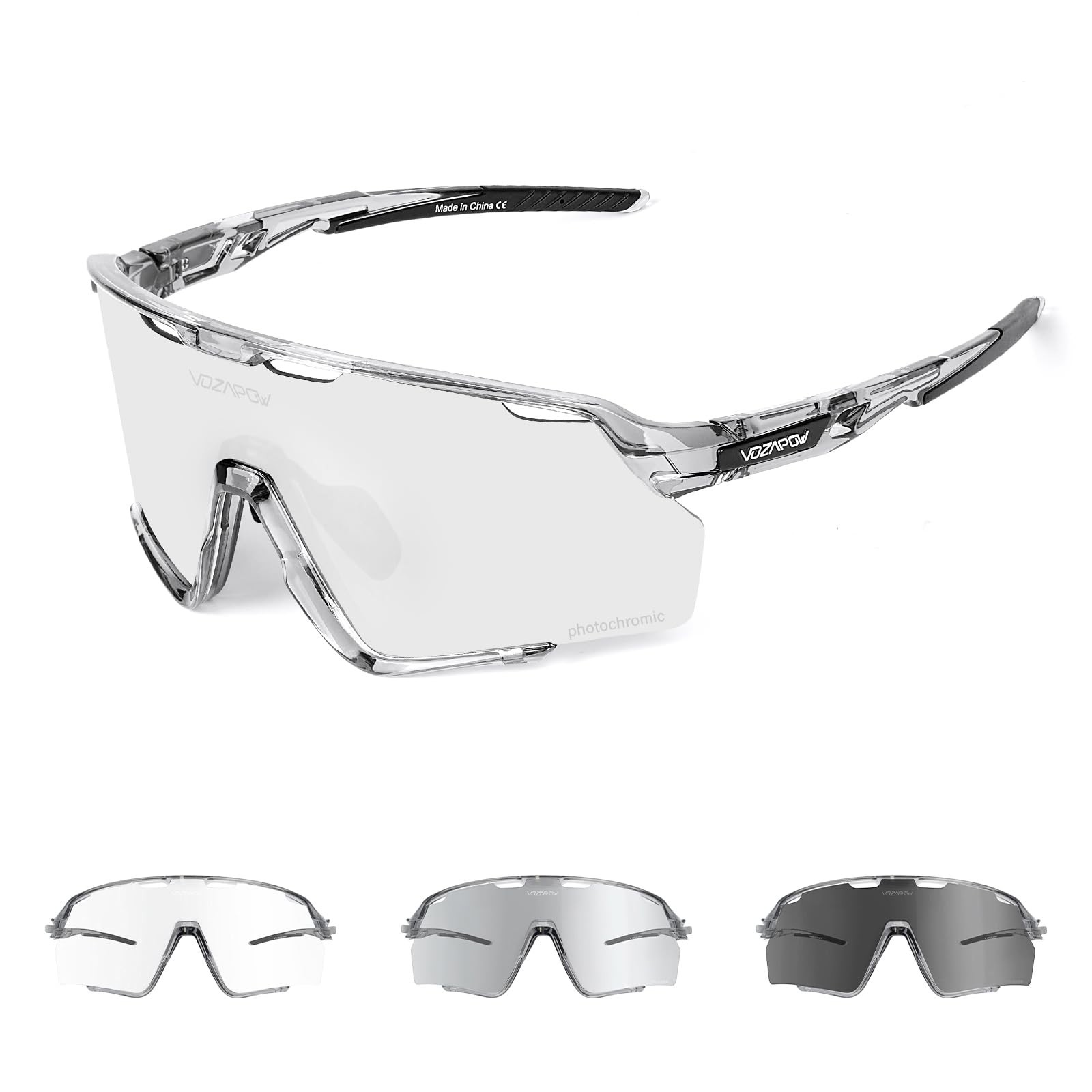 Photochromic Sunglasses Men & Women Transition Sports Glasses for Pickleball …