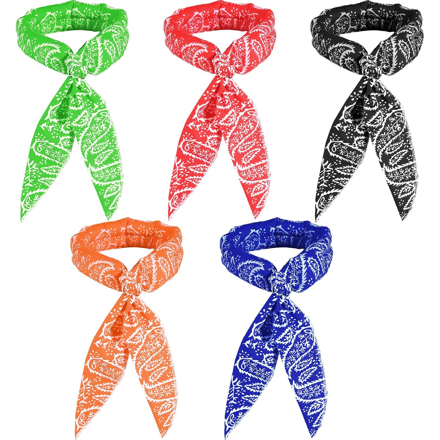 5 Pcs Cooling Neck Wraps Ice Wrap Scarf Cooler for Summer Outdoor Multi Colors