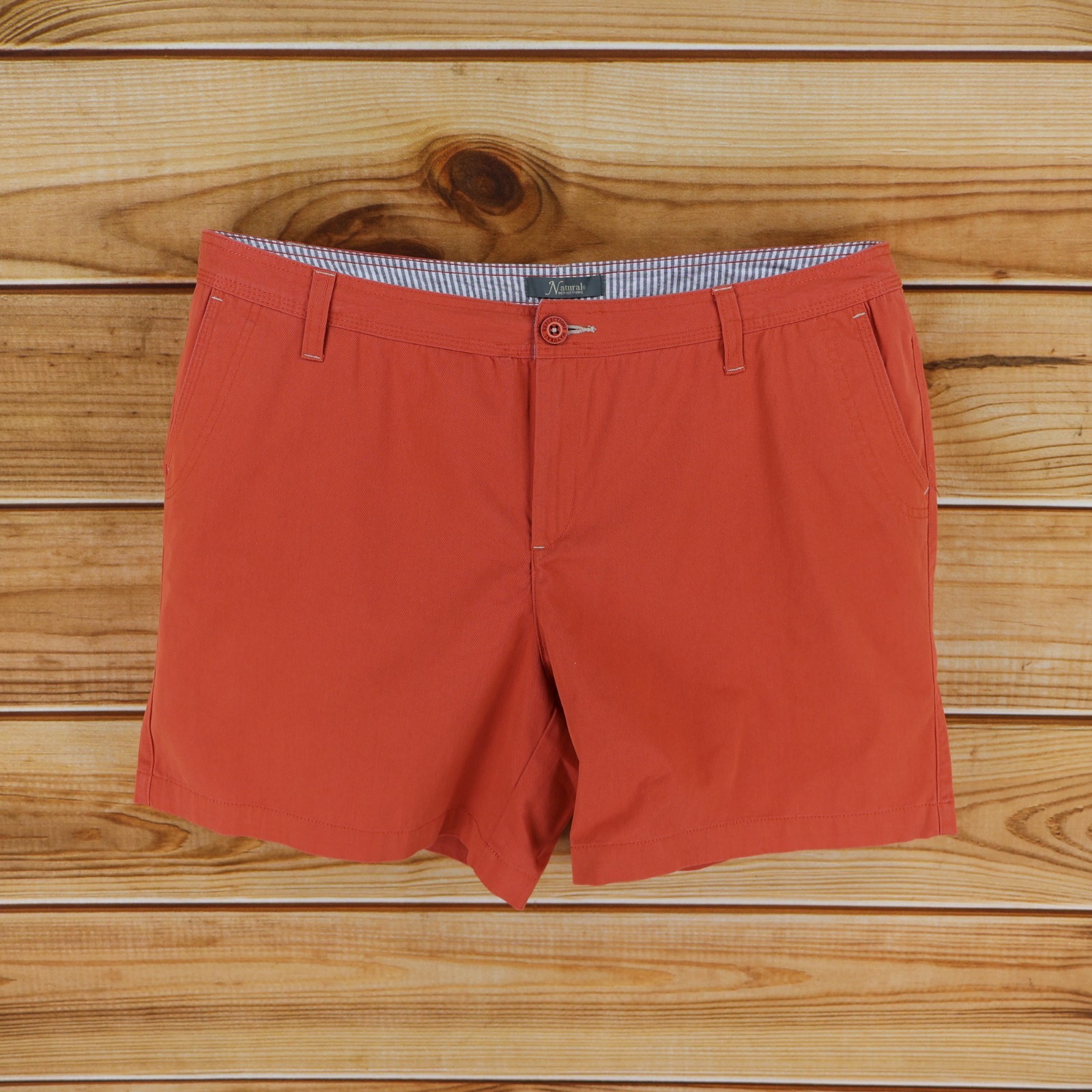 Natural Reflections Chino Shorts Pockets Belt Loops Womens Size 18W Burnt Orange
