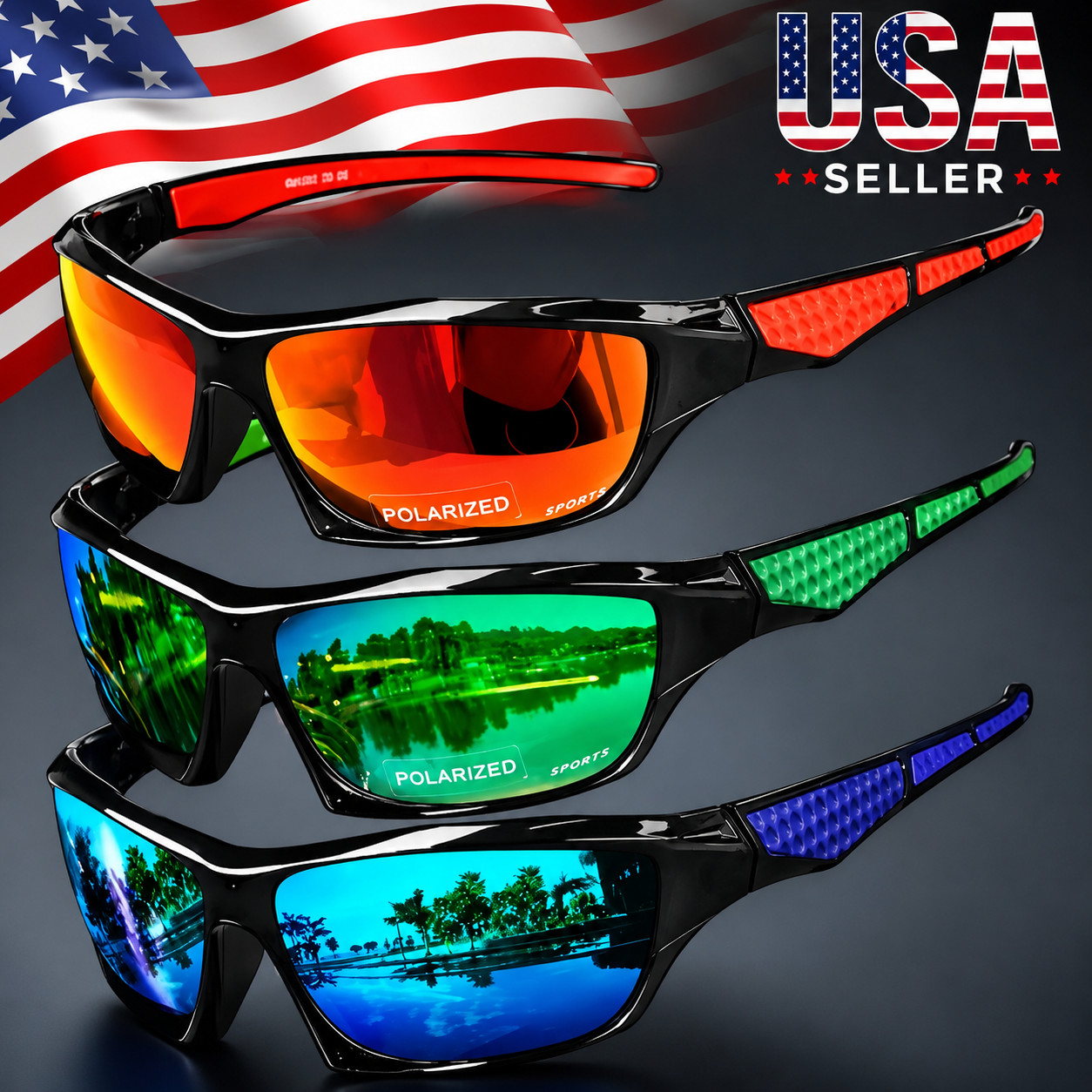 New 2025 Polarized Vertex Men AntiGlare Fishing Cycling Driving Sport Sunglasses