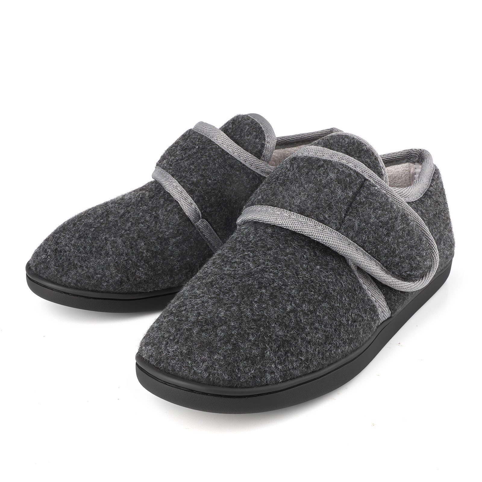 Men’s Winter Slippers Comfortable Felt Slippers Warm Home Shoes Adjustable Shoes