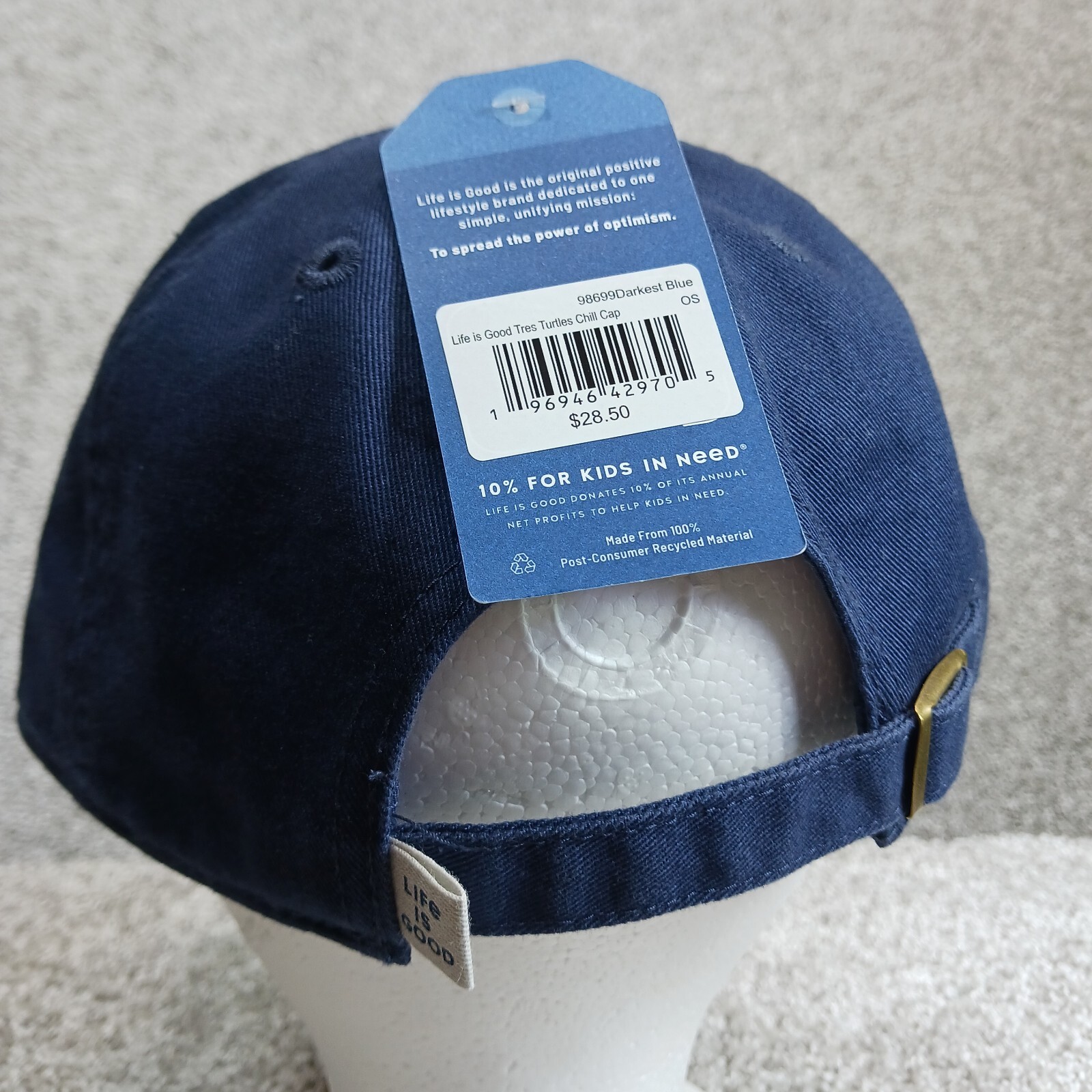 Life Is Good Hat Adult One Size Adjustable Blue Turtles Beach Summer Relax New