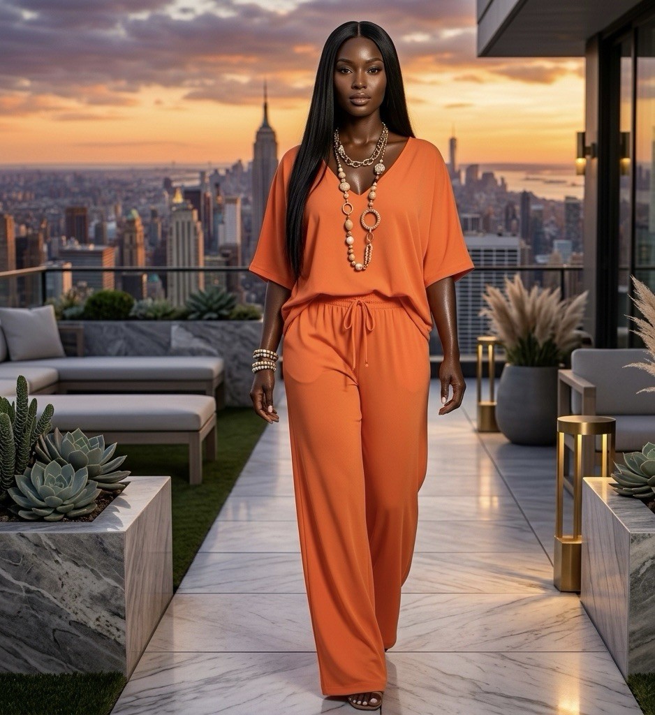 V-Neck Oversized two-piece Lounge Set-Effortless Chic all sizes are available