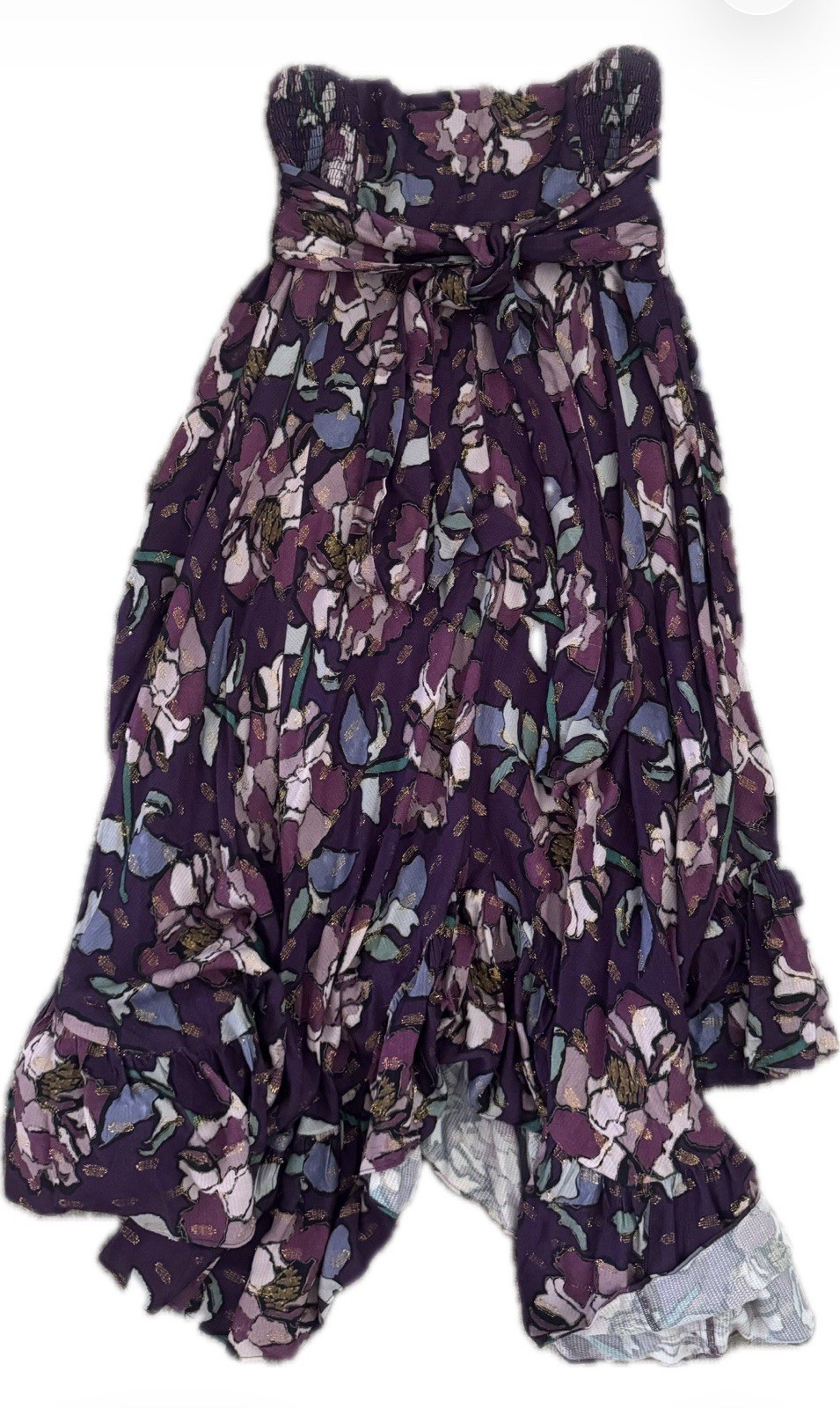Alivia The Dalia Skirt Dress in cranberry stained glass floral size Medium