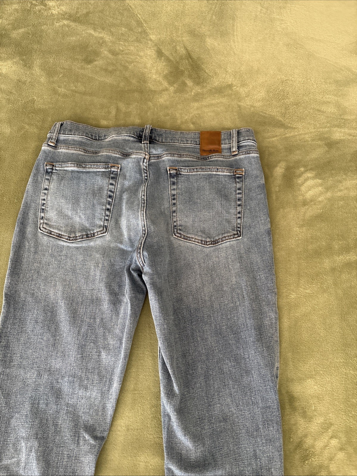 Men’s Good Fellow Slim 34/34 Flex Stretch Straight Leg Jeans Stone Washed