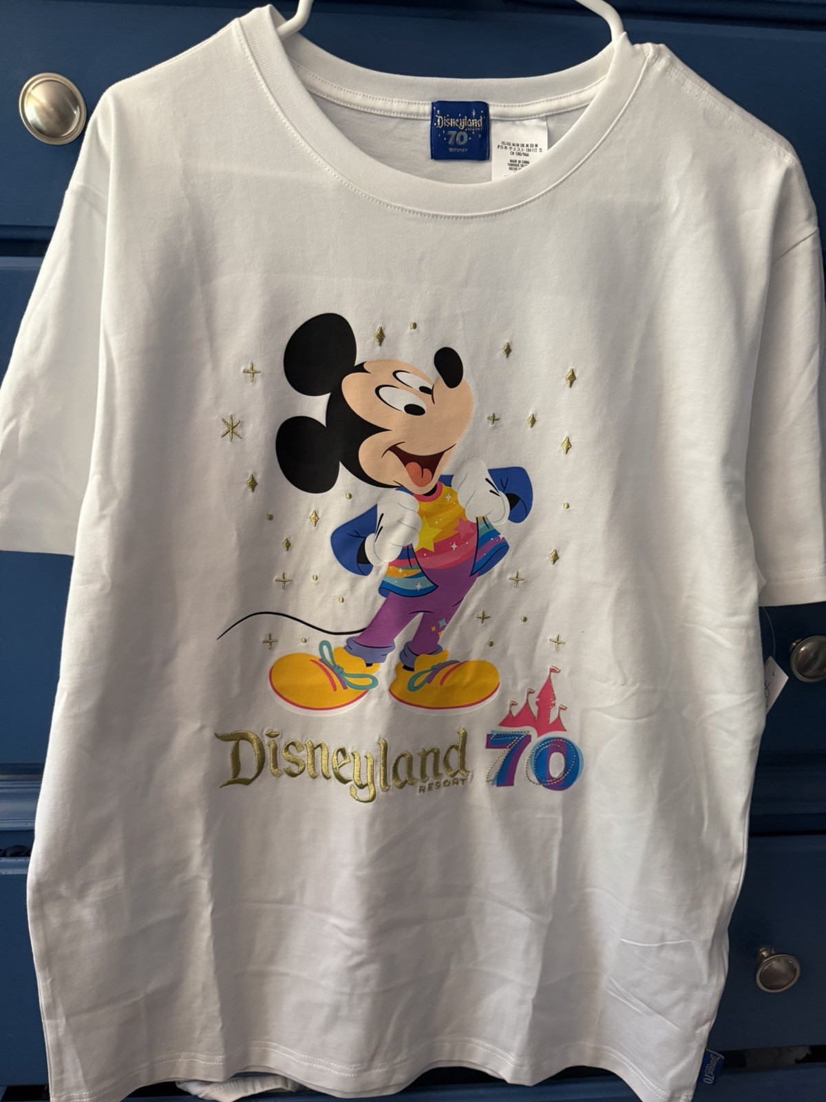 Disneyland Resort 70 Mickey Mouse Graphic Print Tee White Men’s XL Crew Neck