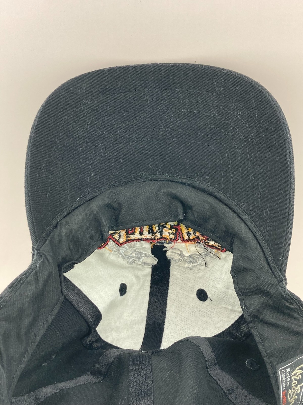 Vtg Battle Bots Battlebots TV Show Black Strapback Cotton Hat Cap Y2k KC Caps