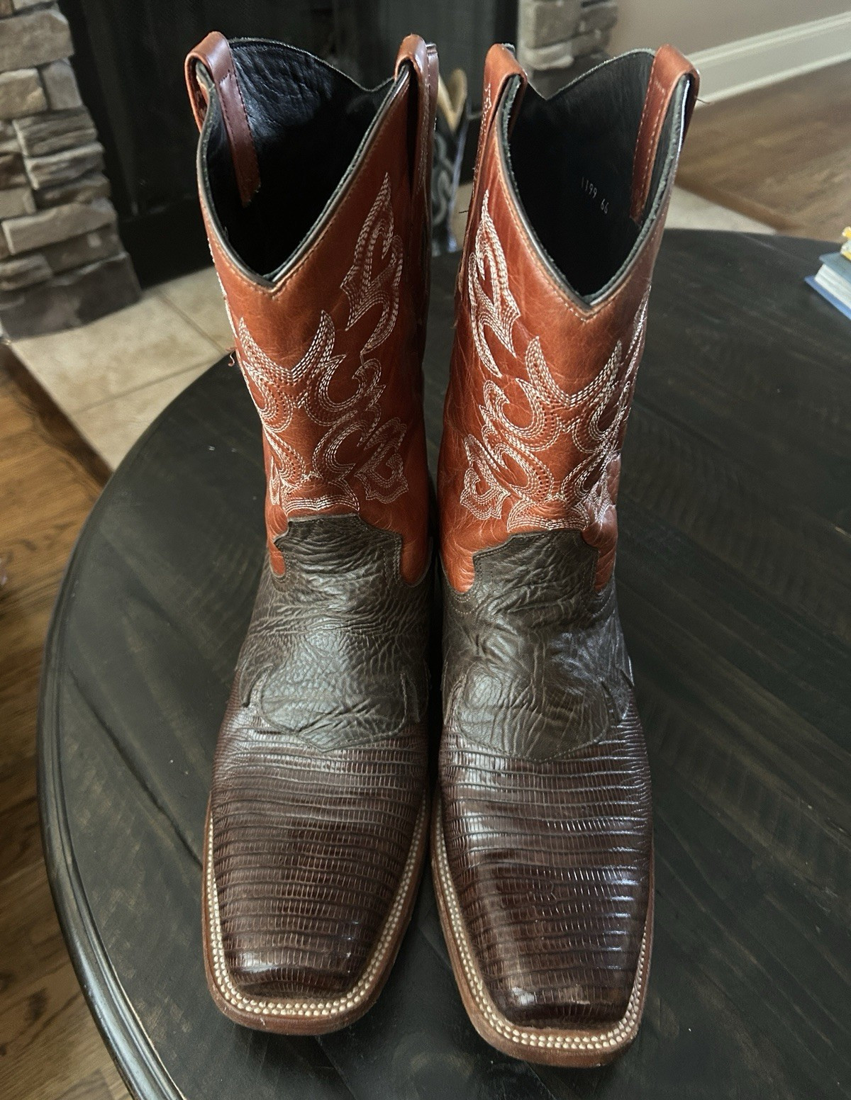 J.B. Dillon Reserve Men’s Brown Western Cowboy Boots Square toe. 14 D