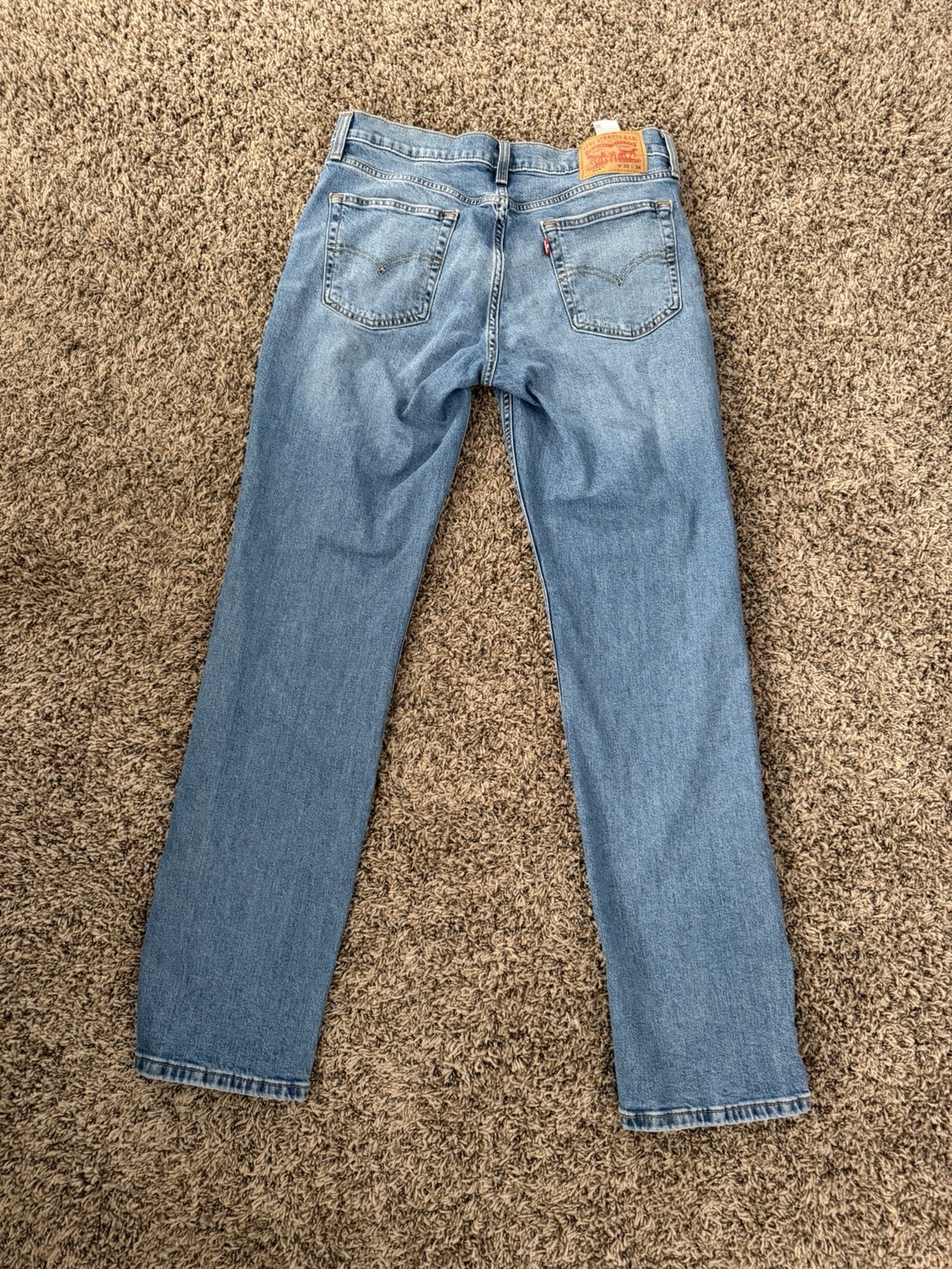 Levi’s 514 Men’s Dark Blue Straight Leg Stretch Jeans Size 33×34