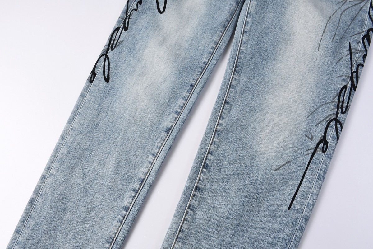 2026 New purple brand personality Fashion Slim Fit Leisure BLUE Jeans .
