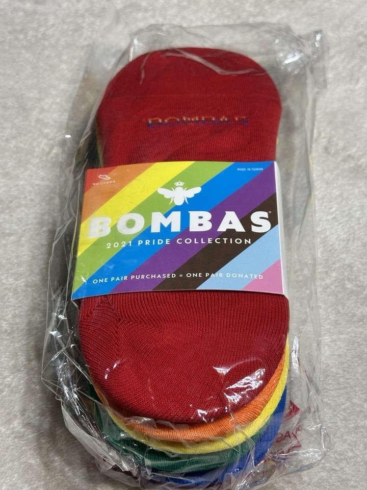 Bombas Women’s No Show Multicolor Socks 6-Pack Size Medium