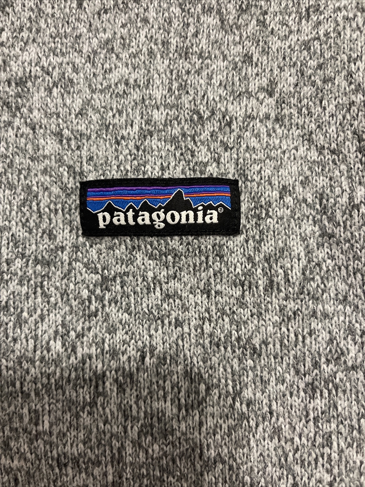 Patagonia Womens Size Large Gray Better Sweater 1/4 Zip Jacket Fleece LOGO 25617