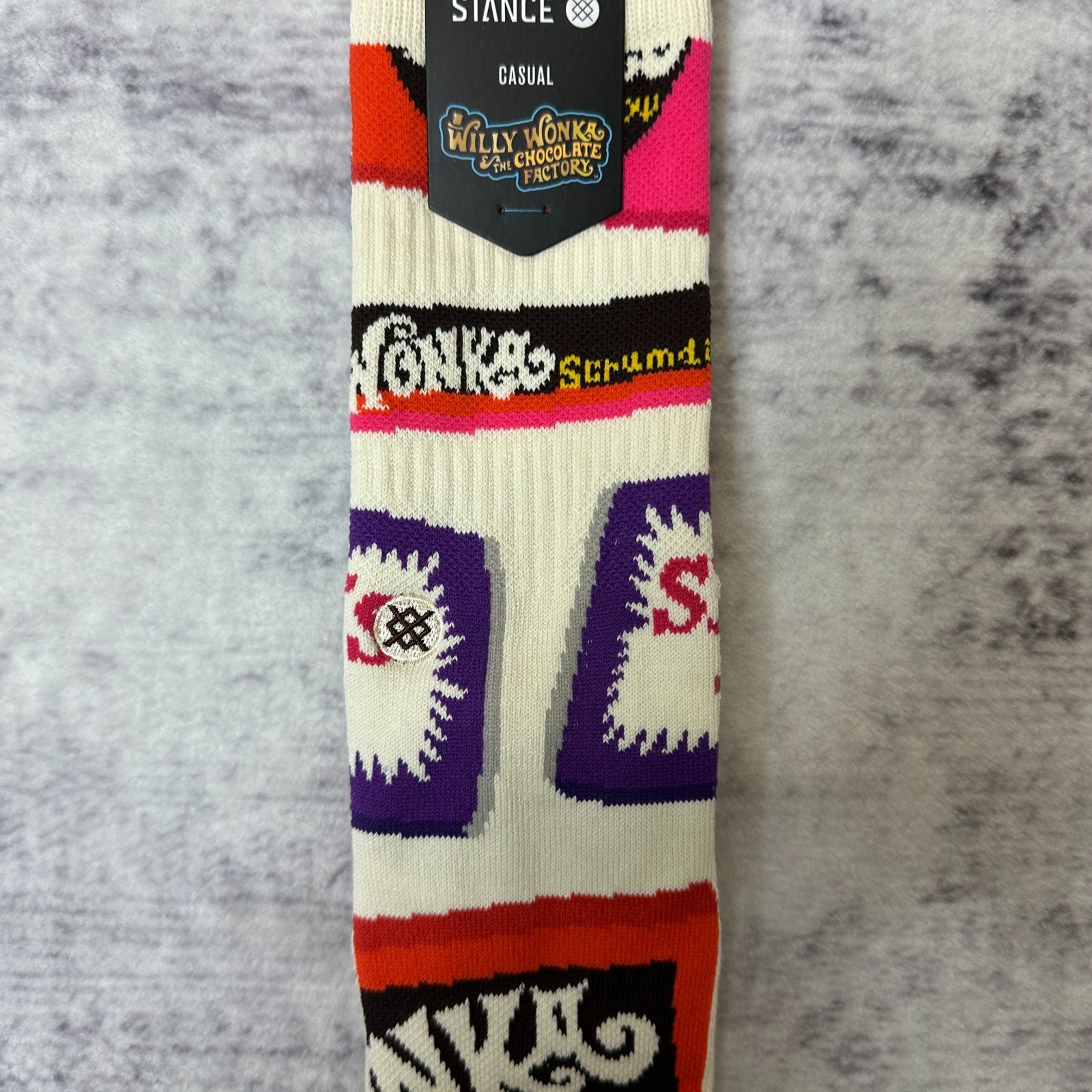 NWT Stance Wonka Bars Willy Wonka Chocolate Factory Crew Socks Men’s Large 9-13