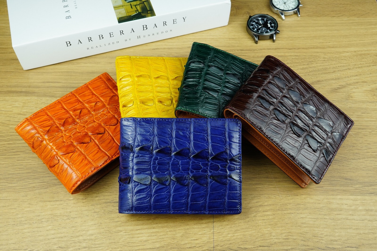 Genuine Crocodile Leather Bifold Wallet Men’s Skin Classic Billfold Wallet