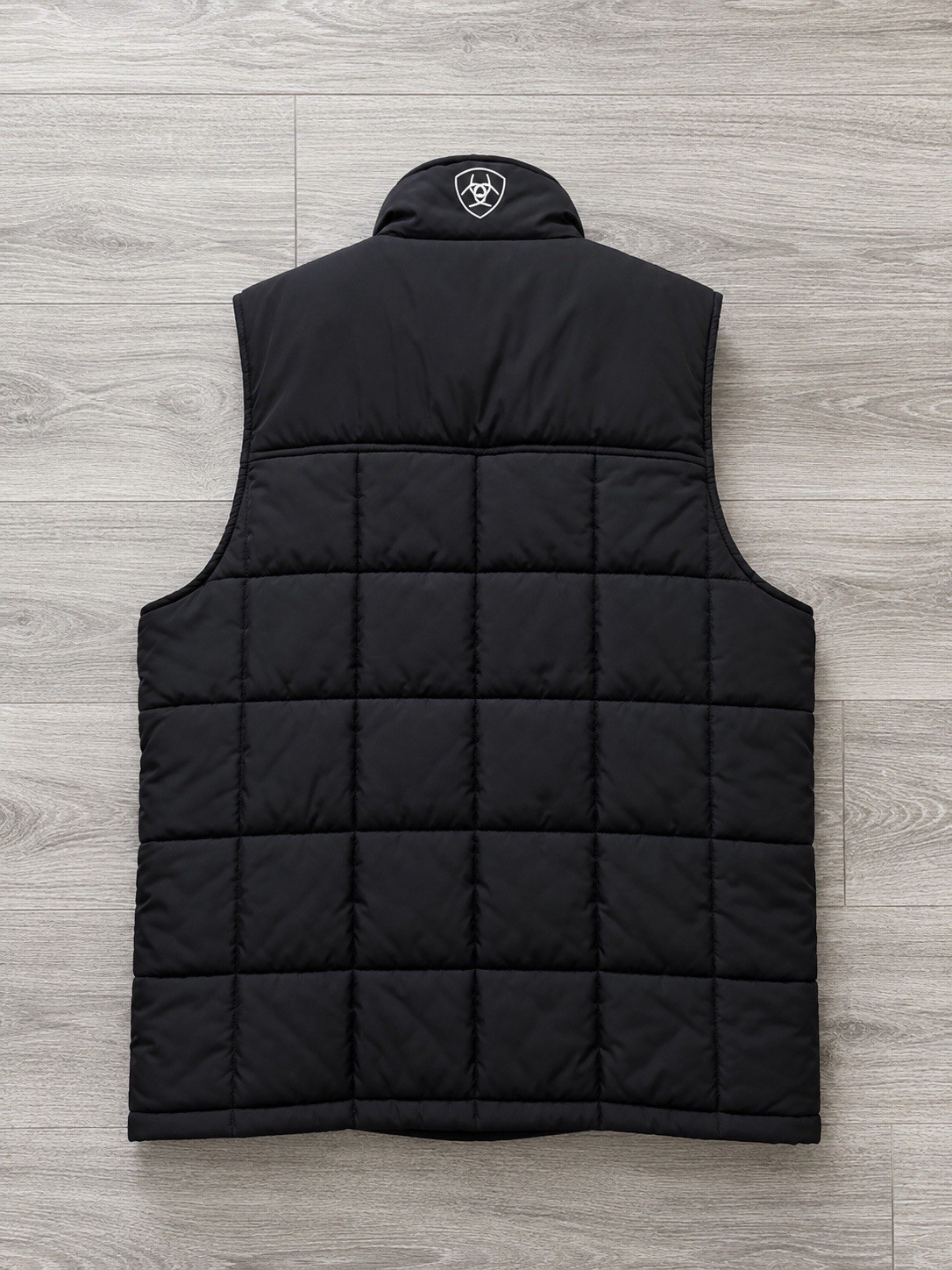 Ariat Men’s Black Quilted Full Zip Puffer Vest Stand-Up Collar Size S
