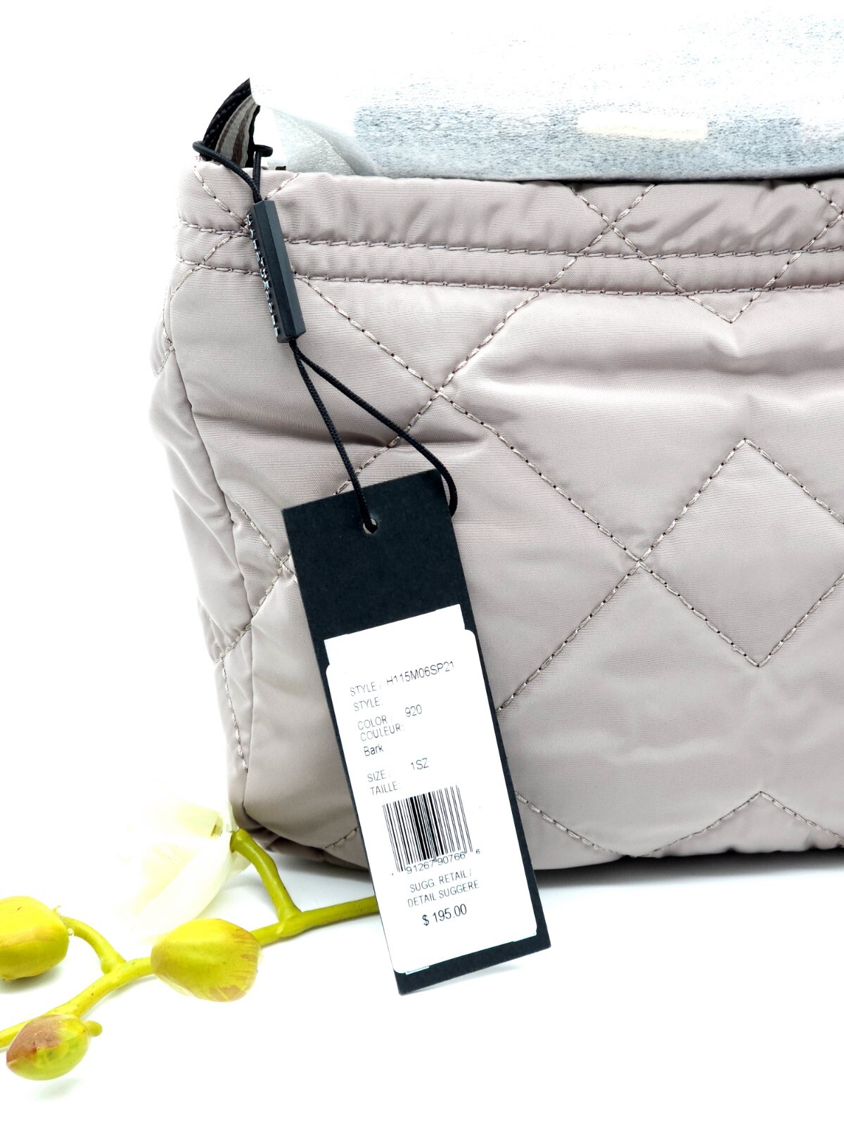 Marc Jacobs Quilted Nylon Messenger Crossbody Bag Bark New GL02304116