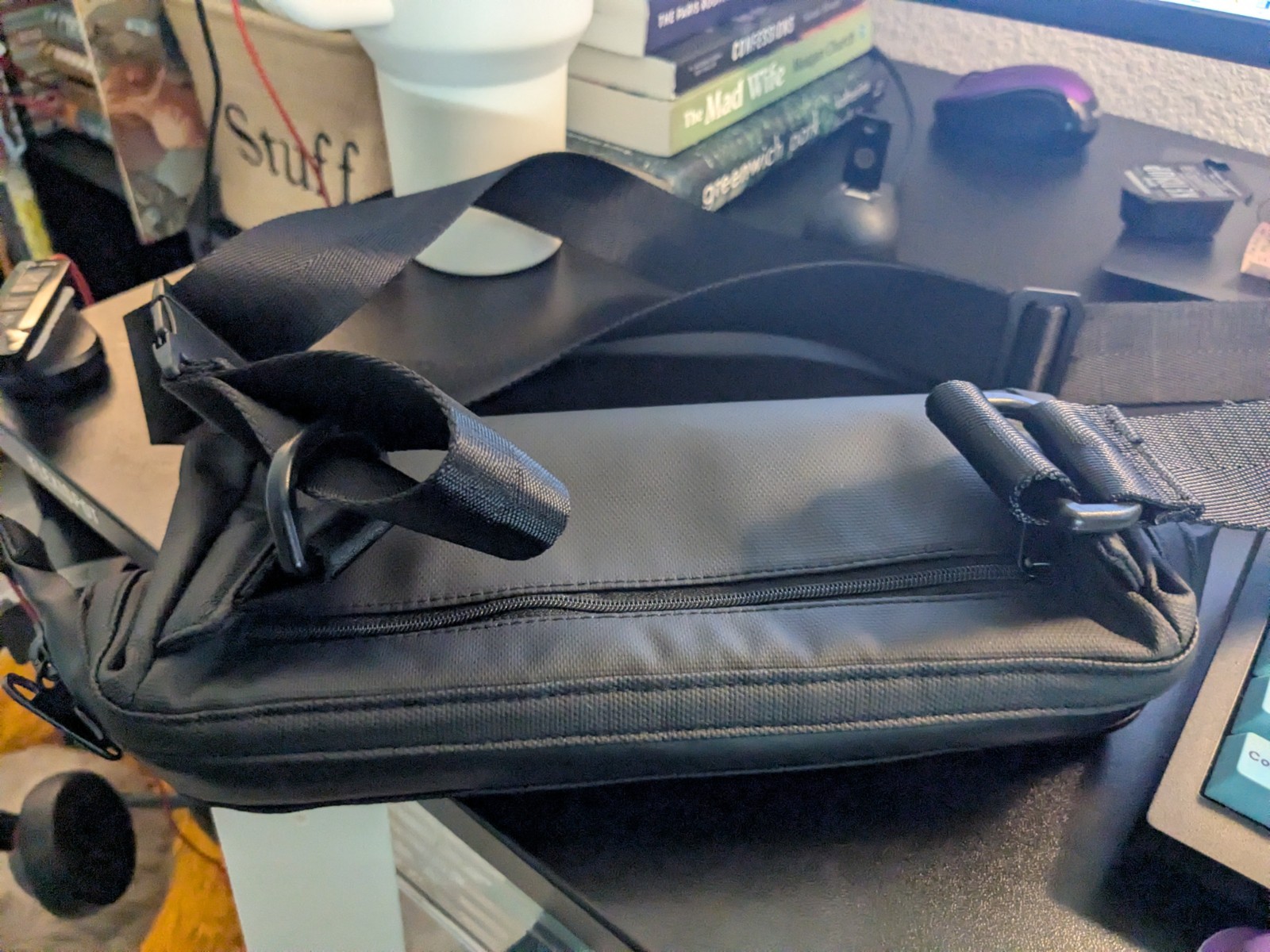 Portland Gear Water-Resistant Black Crossbody Bag Adjustable Strap Zip Unisex