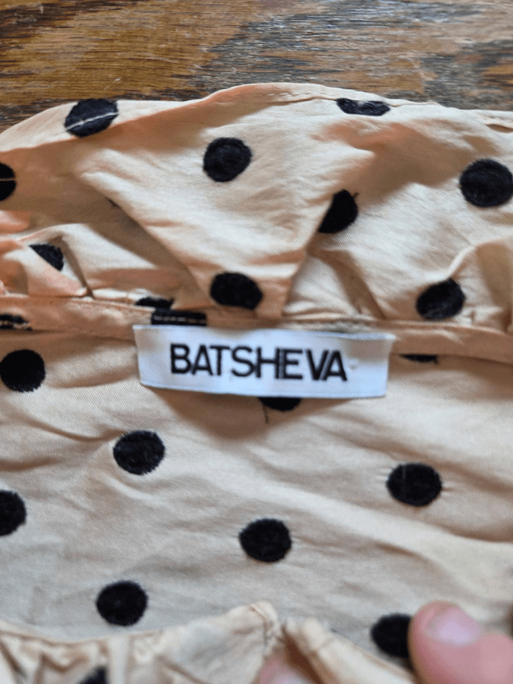 BATSHEVA Claudette Ruffled Polka-Dot Silk Dress sz 2
