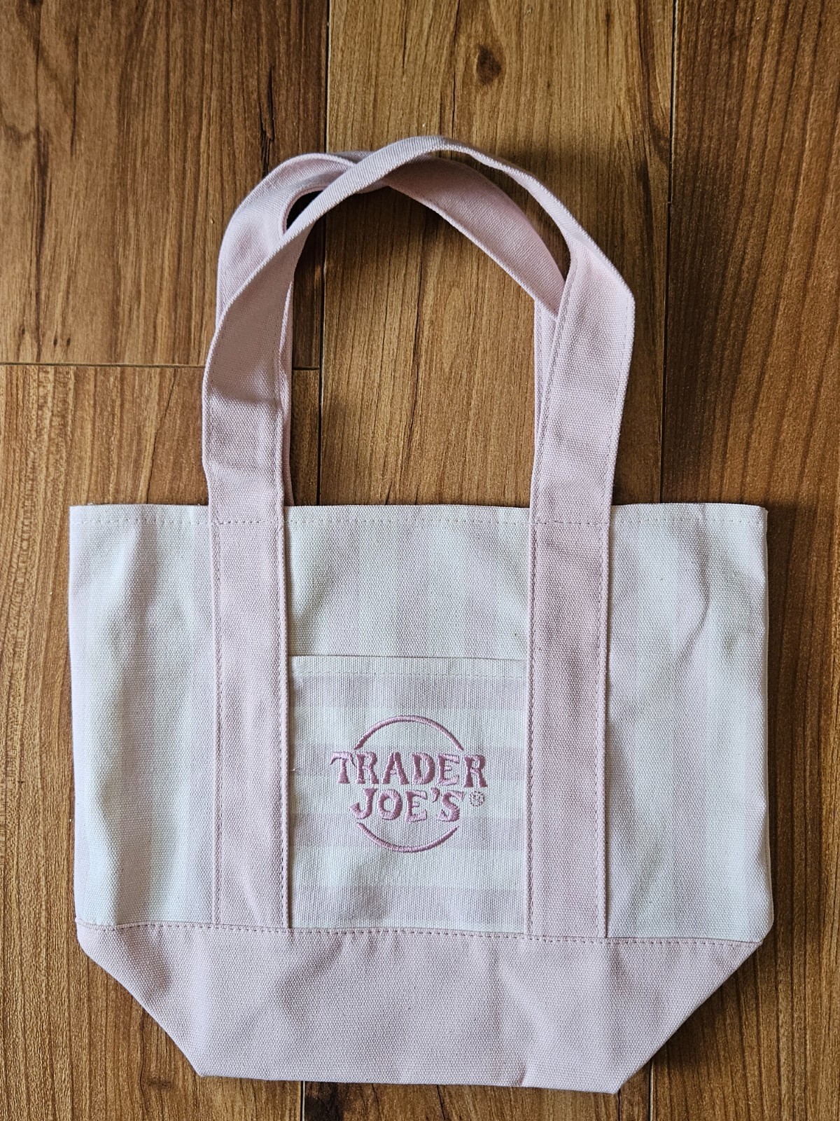 Trader Joe’s Striped Pastel Mini Canvas Tote Bags 2026 Limited Edition Set Of 4