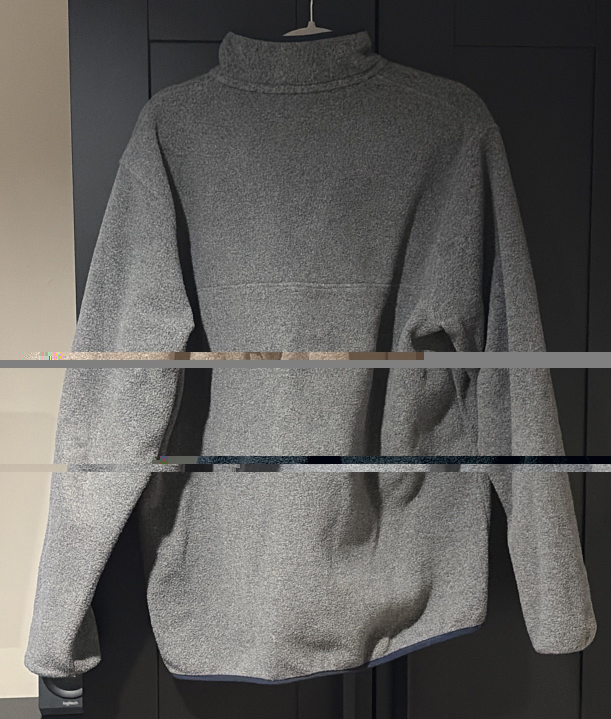 Patagonia Synchilla Snap-T Fleece Pullover Mens Large Grey Navy
