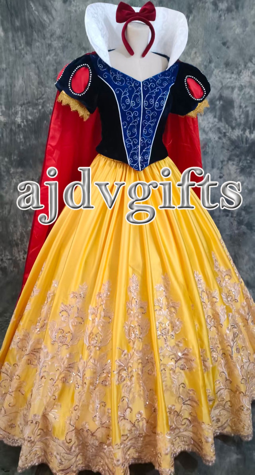 Snow White Inspired Princess Dress for Women & Girls – Handmade Cosplay Costume