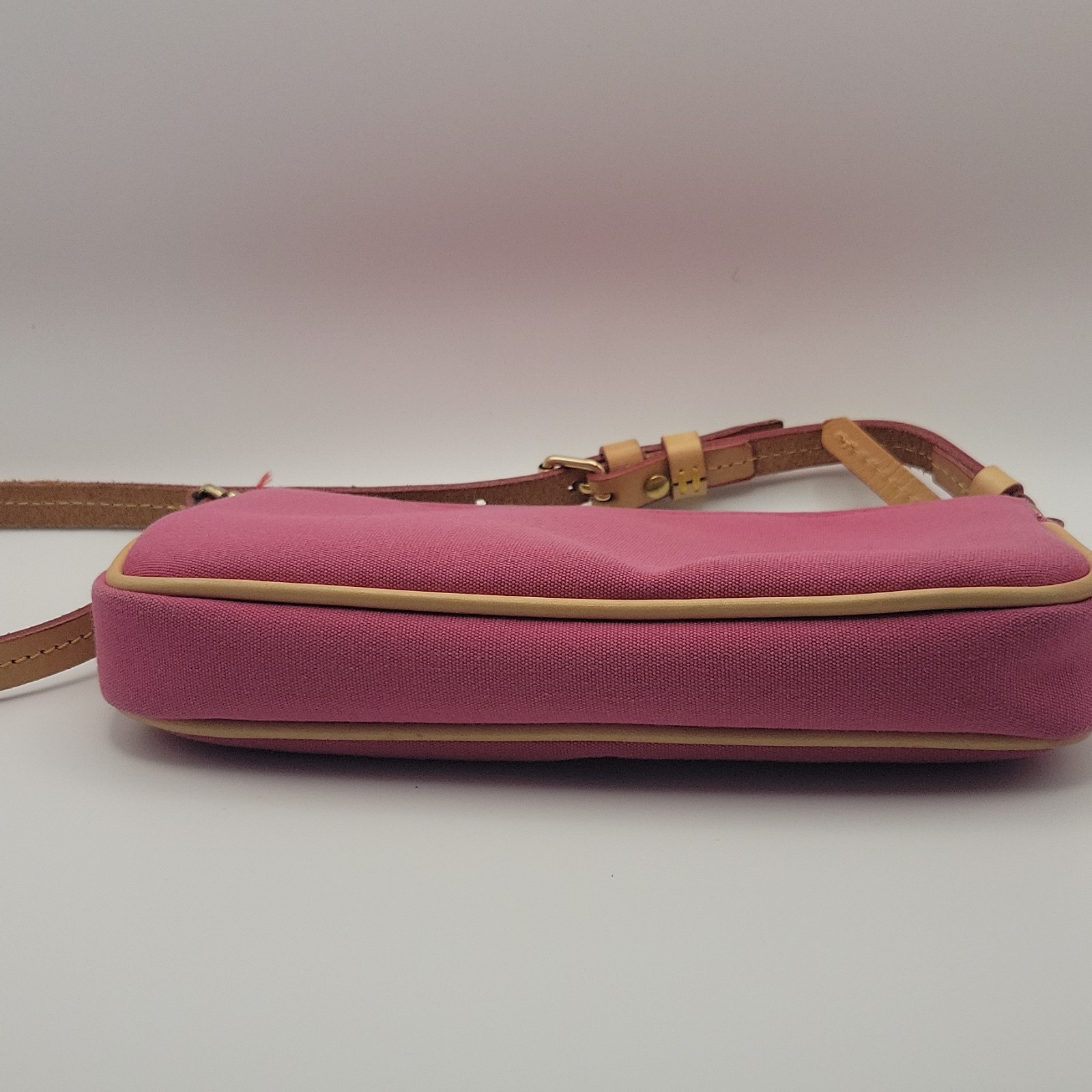 Dooney & Bourke Pink Solid Crossbody Zip Adjustable Strap Gold Hardware