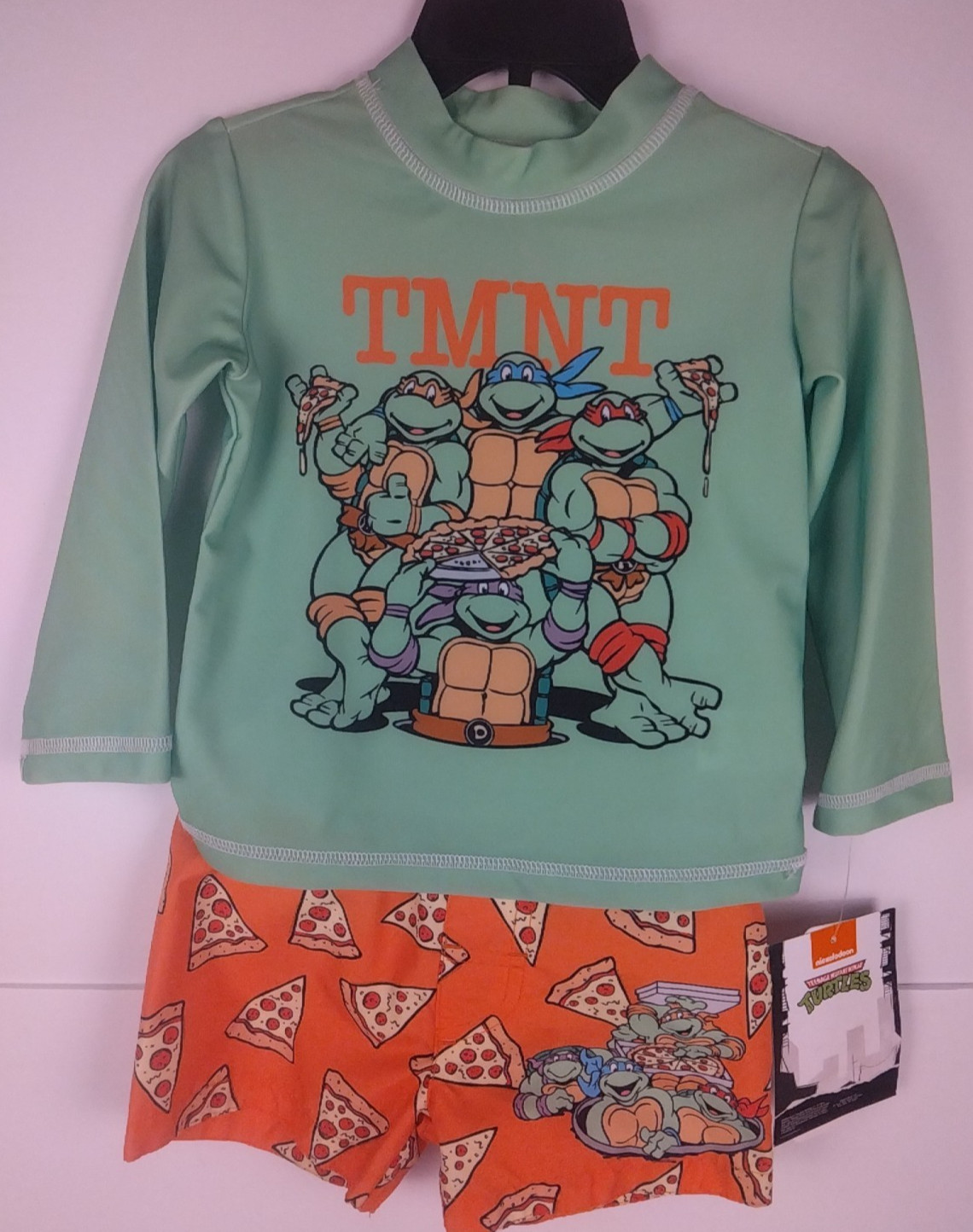 Nickelodeon Teenage Mutant Ninja Turtles UPF 50+ LS Swim Set Size 12M – New (B1)