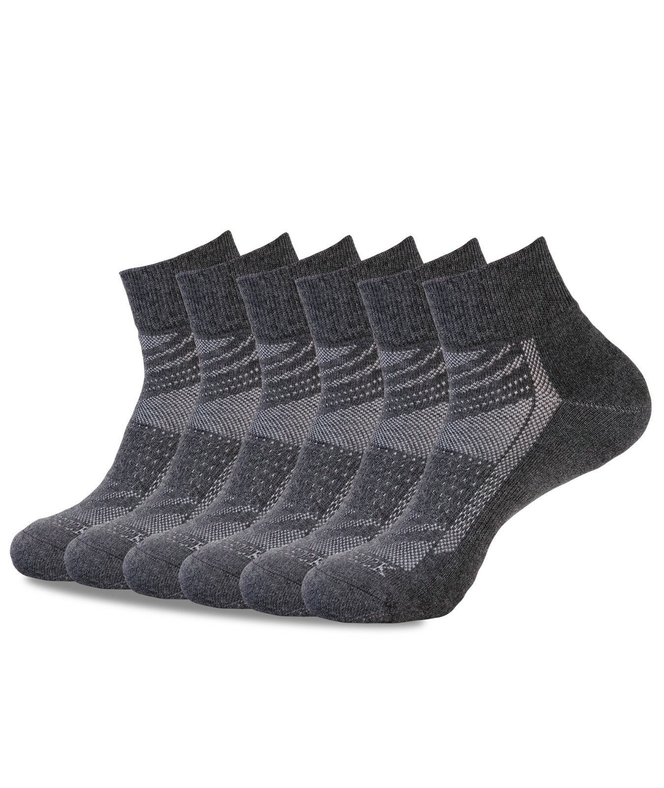 6 PACK COTTON ANKLE QUARTER CREW SOCKS SOFT CUSHION CASUAL LOW CUT