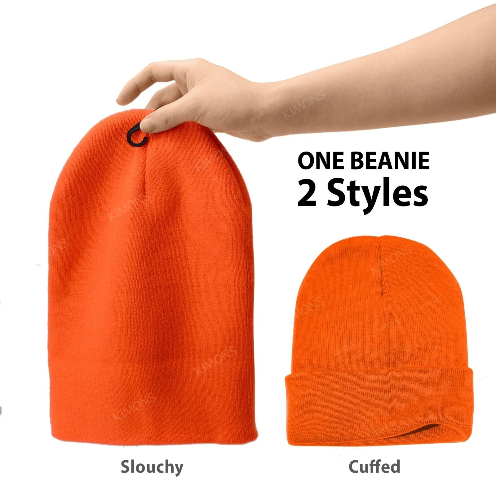 Classic Beanie Hat Cap Plain Knit Skull Cuffed Winter Warm Slouchy Men Women 2