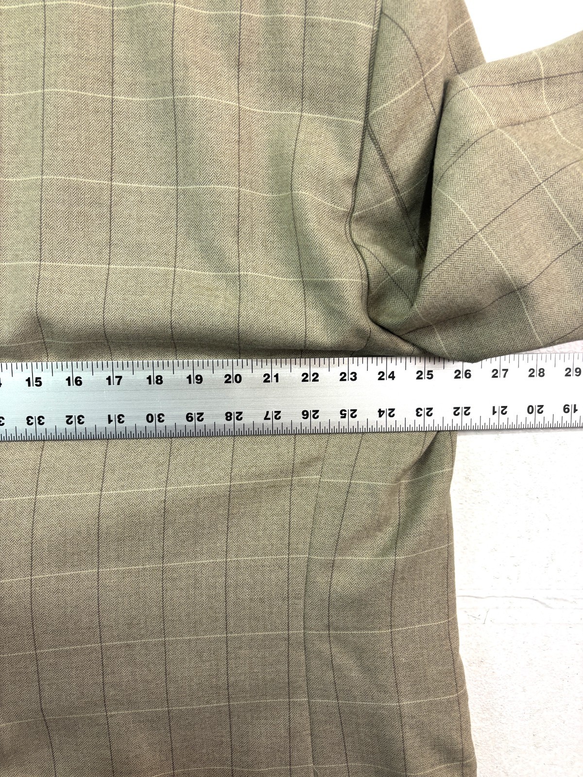 Alexander Lloyd 50L Beige Herringbone Windowpane Blazer Jacket Sport Coat USA