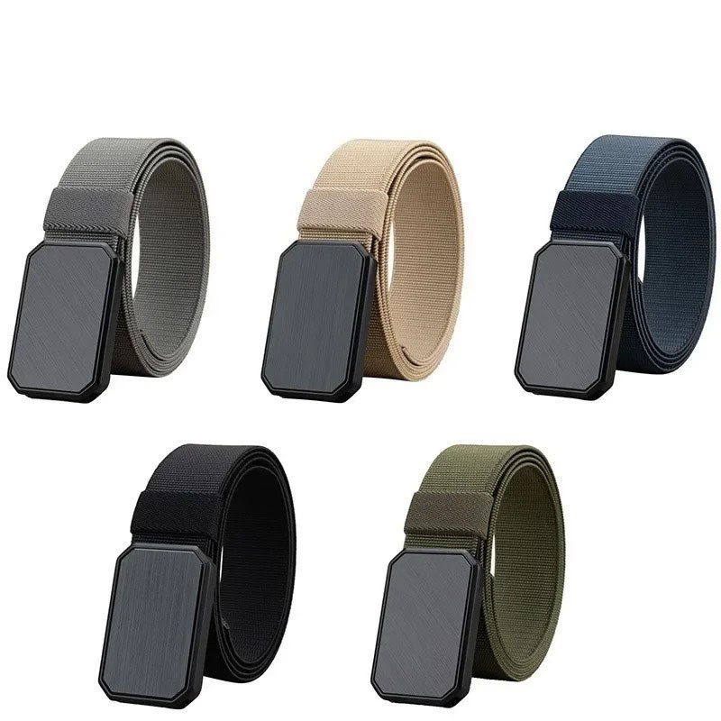 Men’s Stretch Belt Quick Release Belt Magnetic Buckle Elastic Webbing Outdoor