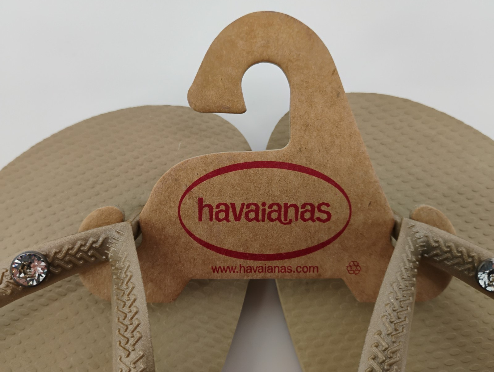 NEW Havaianas Sand Gray Light Gold Thong Flip Flops, Size 9/10w (39/40)