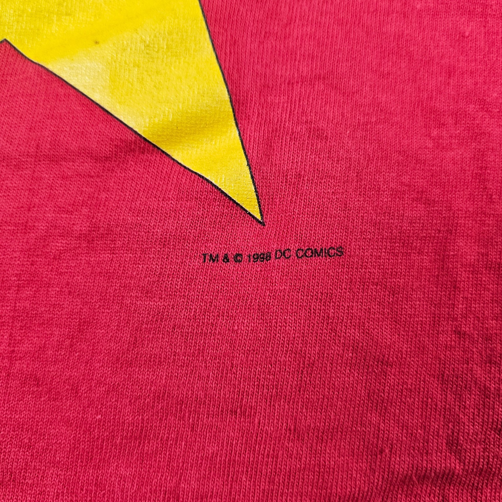 Vintage Goldstar Shirt Mens Large Red Superhero Booster Gold DC Comics Logo 90s