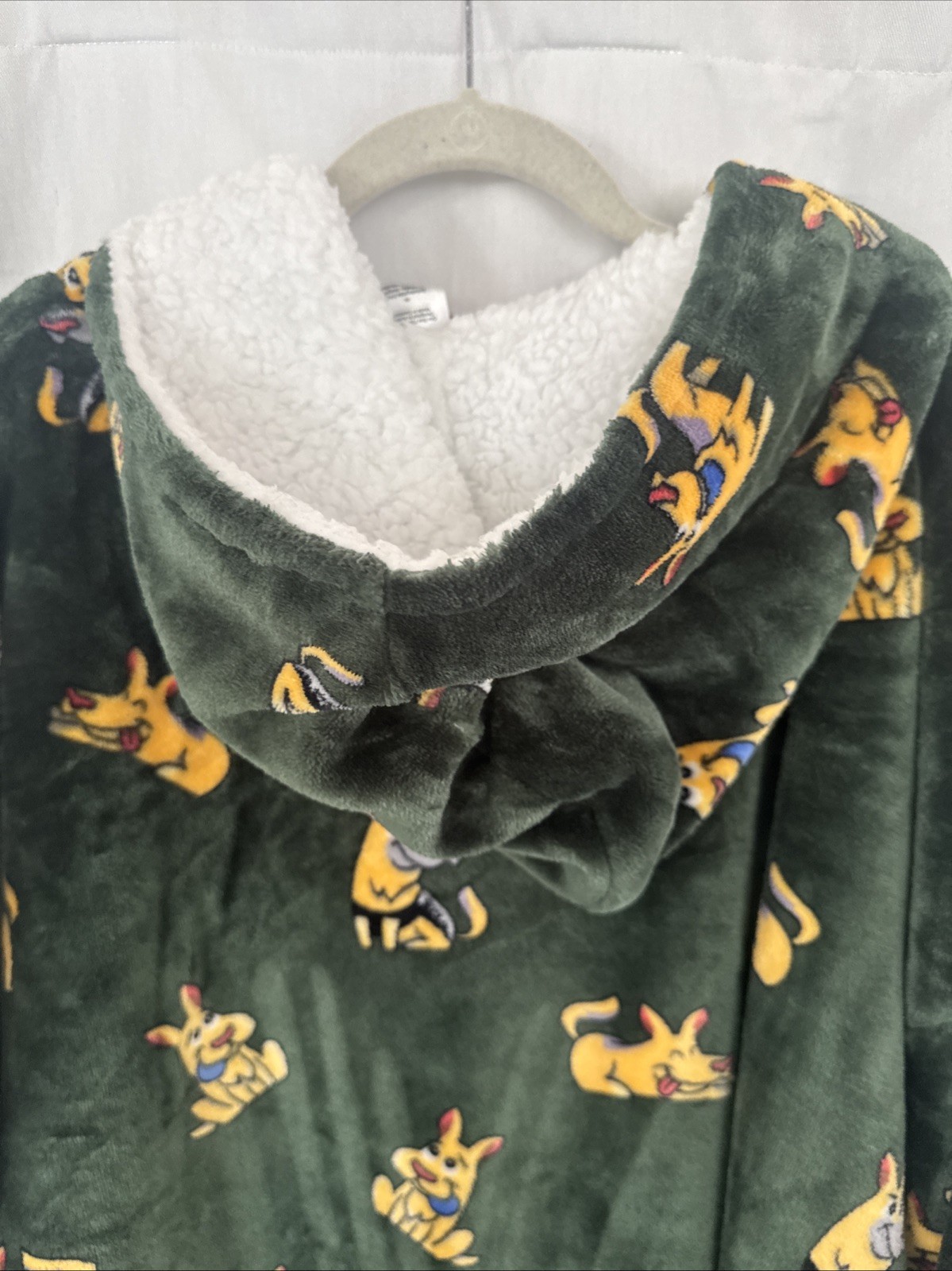 Oodie Oversized Blanket Hoodie Sherpa Adult One-Size All Over Dog Print