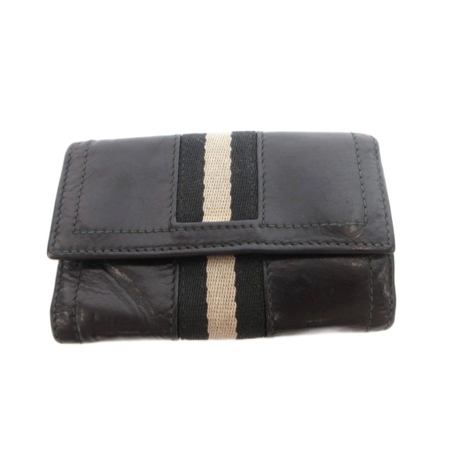 BALLY Key Ring Stripe 5 Rows Faux