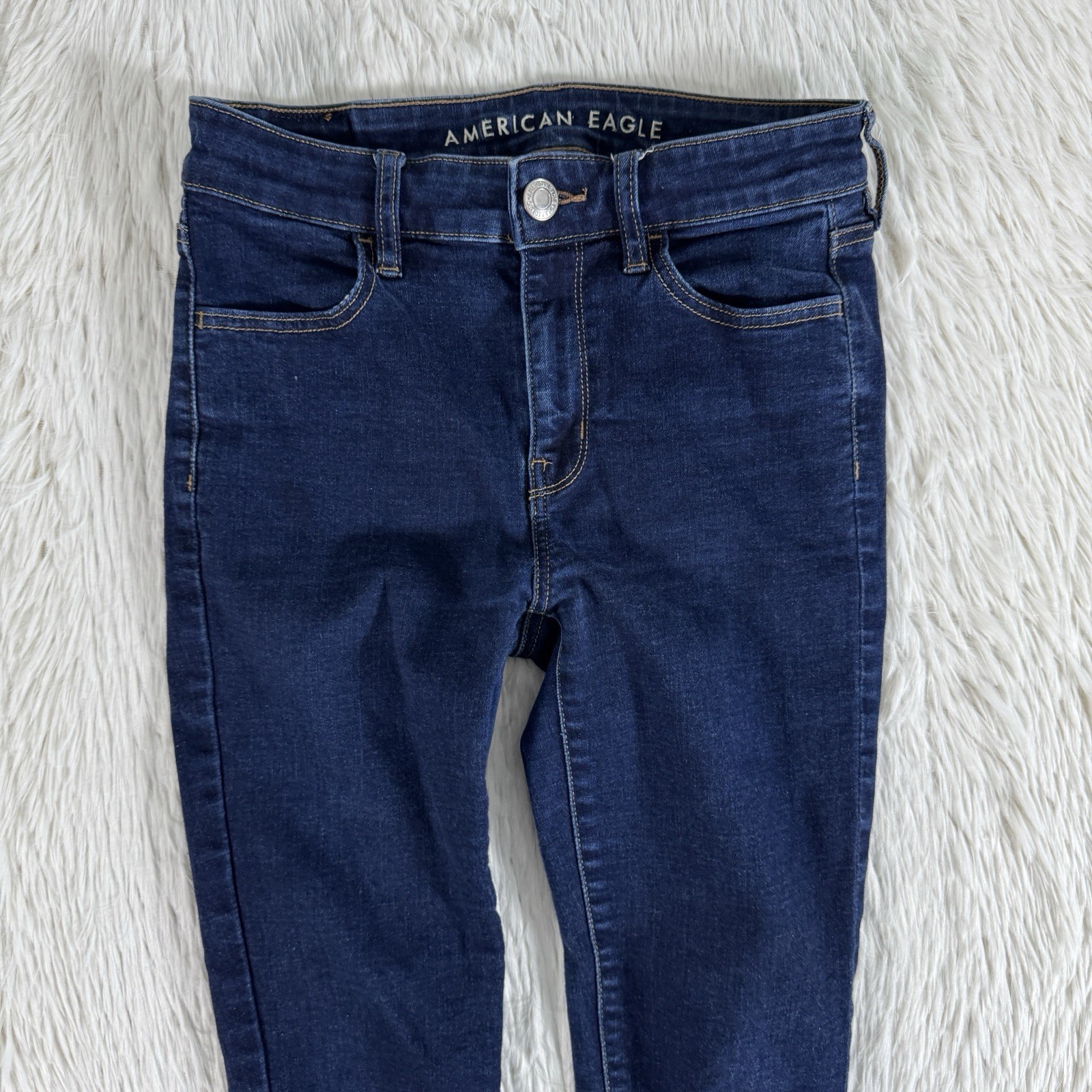 American Eagle Blue Dark Wash Hi-Rise Jegging Denim Jeans Women’s Size 4R