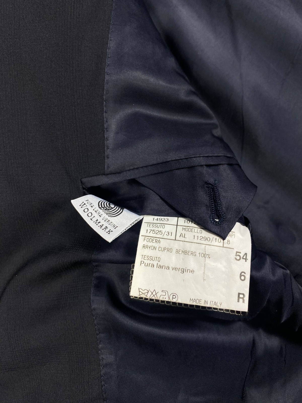 Canali Mens Blazer Muslin Wool Viscose Black Check UK 54 two button
