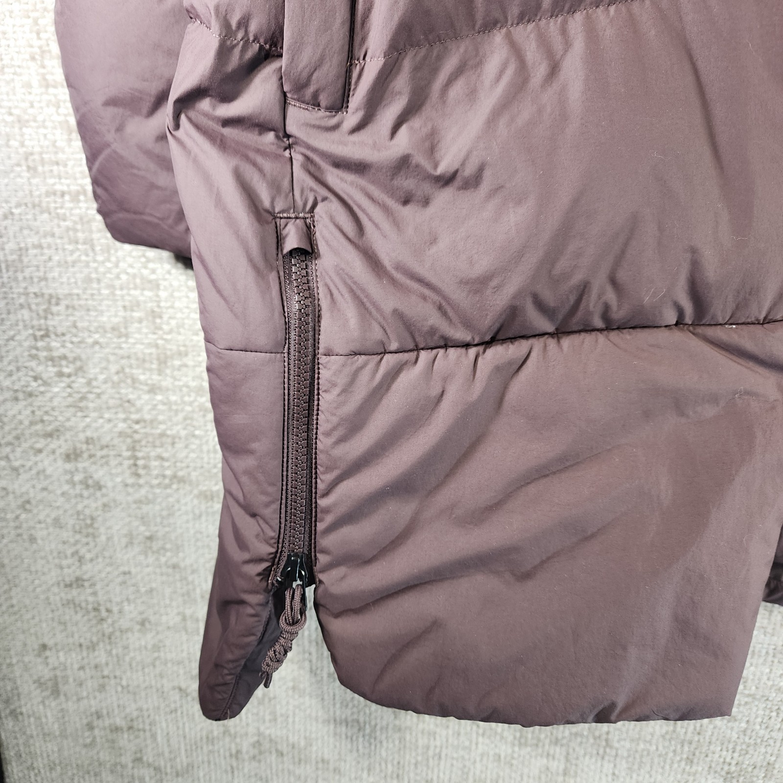 REI Down Parka Womens 3X Dusty Plum Sherpa Lined Hood Full Zip Snap